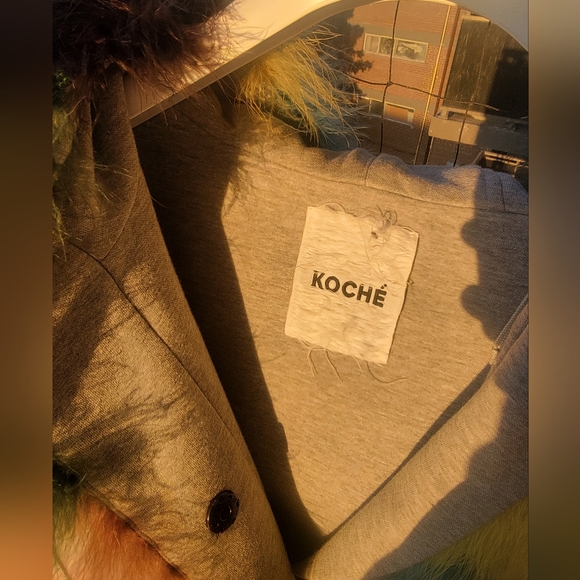 Koche Color Block Feather Hooded Jacket - Picture 5 of 10